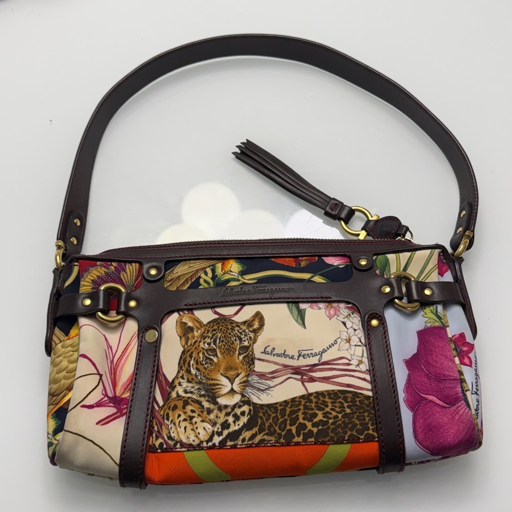 Salvatore Ferragamo Gancini Animal Shoulder Bag